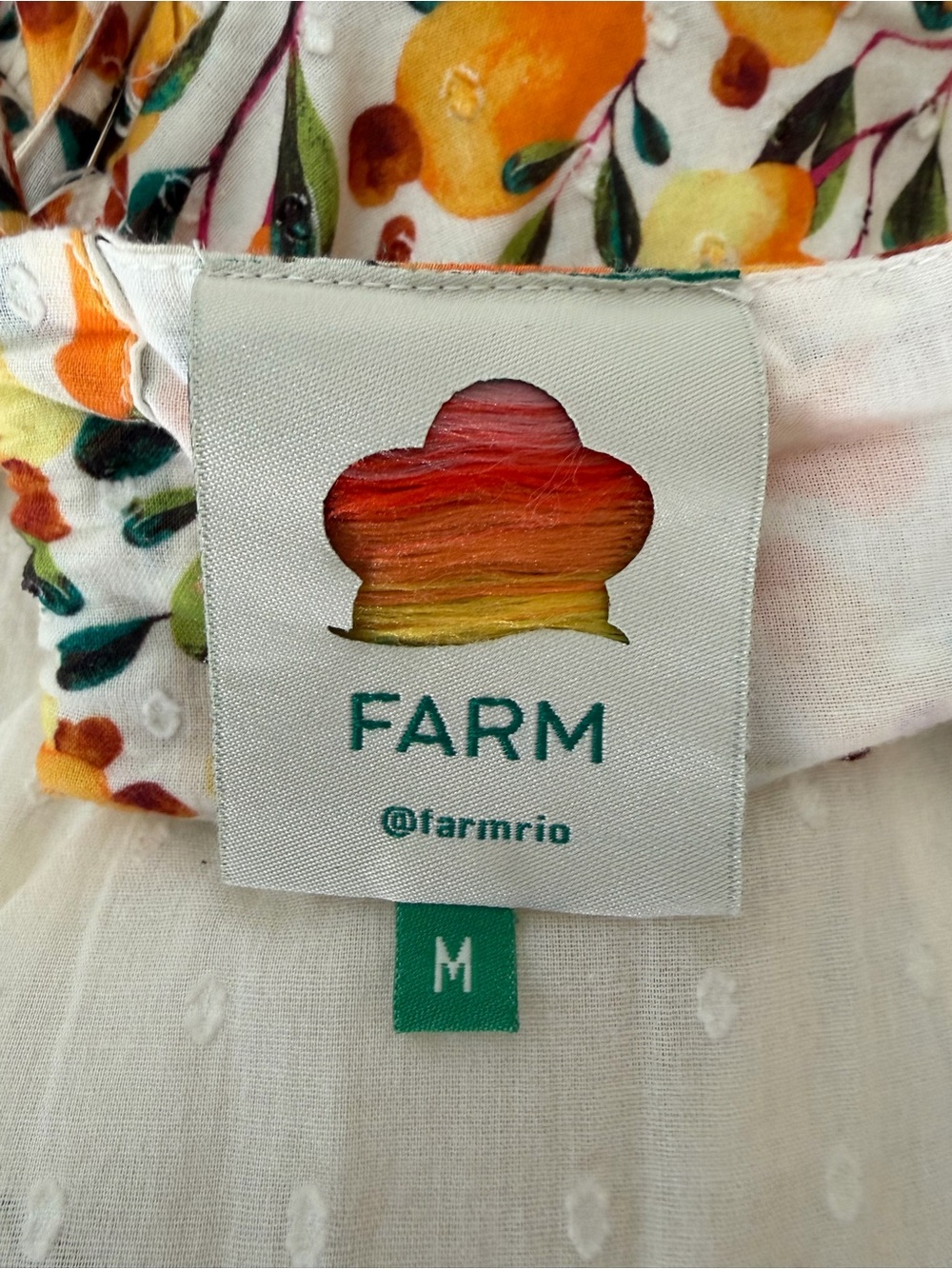 FARM RIO Off-White Cashew Crossed Back Maxi Dress Size Medium - Picture 5 of 6